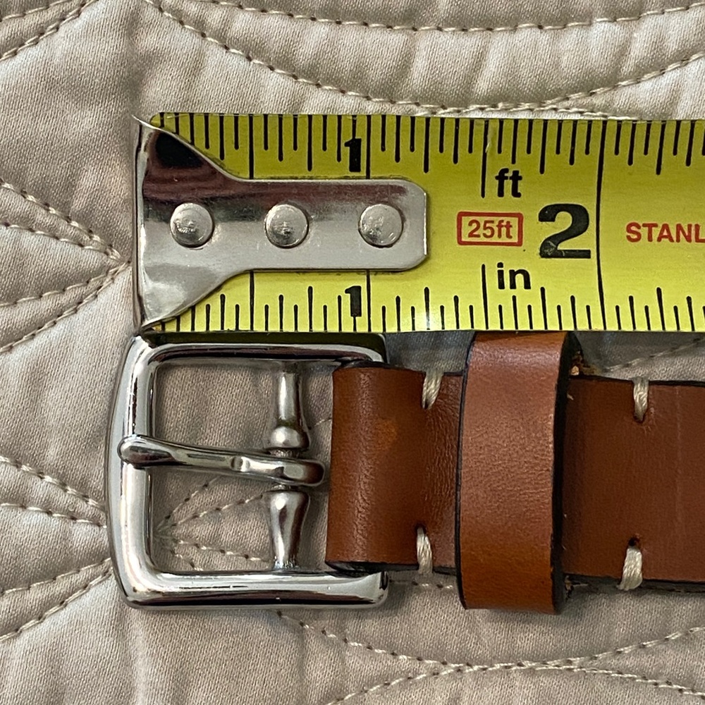 Coach Belt Handcrafted in Italy of Vegetable Tanned Leather and solid brass - Picture 8 of 10